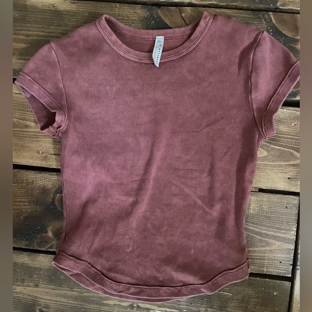 Free People Ribbed Baby Tee